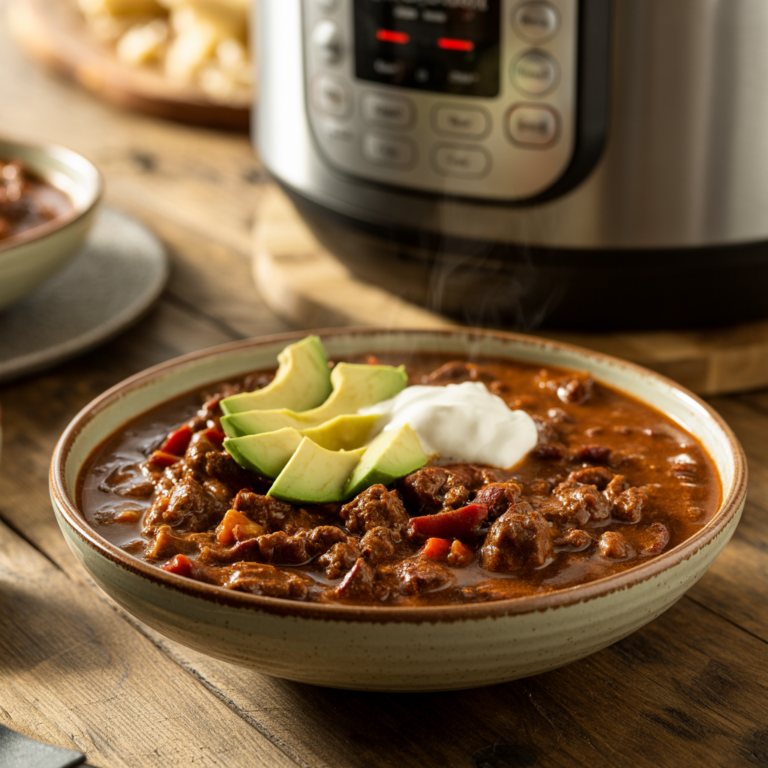 High Protein Texas Beef Chili (Instant Pot)